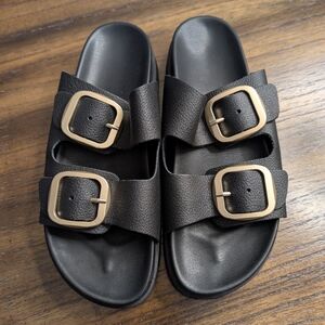 Italian leather Slip-On Sandles